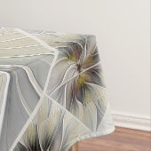 Floral Fractal, Fantasevloer met grondkleuren Tafelkleed (Voorbeeld)