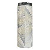 Floral Fractal, Fantasevloer met grondkleuren Thermosbeker (Achterkant)