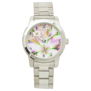 Floral fractal horloge