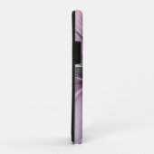 Floral Fractal Modern Abstract Bloemroze grijs Case-Mate iPhone Case (Achterkant/rechts)