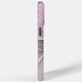 Floral Fractal Modern Abstract Bloemroze grijs Case-Mate iPhone Case (Achterkant / Rechts)