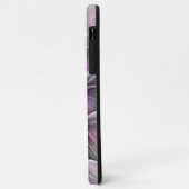 Floral Fractal Modern Abstract Bloemroze grijs Case-Mate iPhone Case (Achterkant/links)