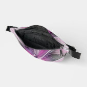 Floral Fractal Modern Abstract Bloemroze grijs Heuptasje (Open)