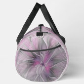 Floral Fractal Modern Abstract Bloemroze grijs Plunjezak (Rechts)