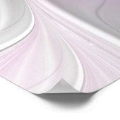 Floral Fractal Modern Abstract Bloemroze grijs Poster (Hoek)