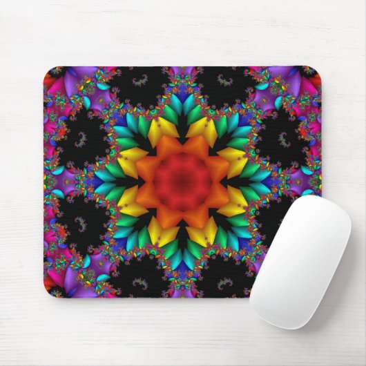 Floral Fractal Muismat (Met muis)