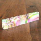 Floral fractal naambordje (Zijkant)