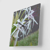 Floral Fragrance Wall Clock Vierkante Klok (Hoek)