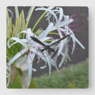 Floral Fragrance Wall Clock Vierkante Klok