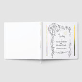 Floral Frame Calligraphy Wedding Gastenboek (Volledig)
