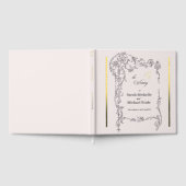 Floral Frame Calligraphy Wedding Gastenboek (Volledig)