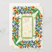 floral frame feestdagenkaart (Voorkant / Achterkant)