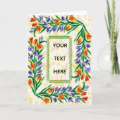 floral frame kaart (Voorkant)