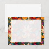 Floral Frame Note Card Kaart (Voorkant / Achterkant)