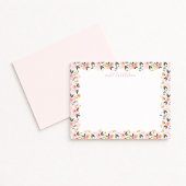 Floral Frame Nursery  Note Card Kaart