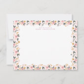 Floral Frame Nursery Note Card Kaart (Voorkant)
