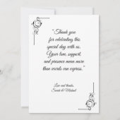 Floral Frame Photo Thank You Card Bedankkaart (Achterkant)