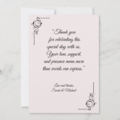 Floral Frame Photo Thank You Card Bedankkaart (Achterkant)