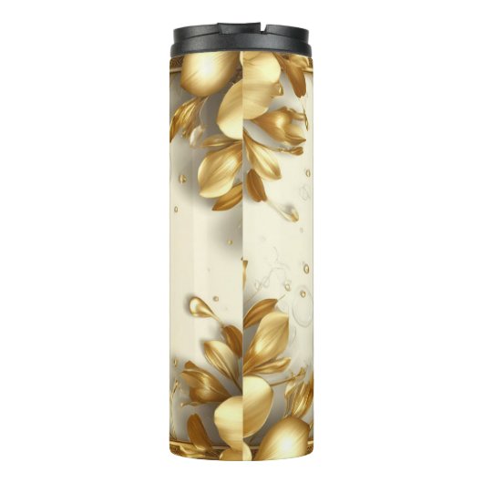 Floral Frame With Custom Name Thermosbeker (Achterkant)