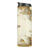 Floral Frame With Custom Name Thermosbeker (Geroteerd rechts)