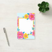 Floral Frame with Vibrant Flowers Post-it® Notes (Kantoor)