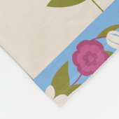 Floral framed squares pattern fleece deken (Hoek)