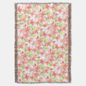 Floral frangipani tropische bloemen waterverf deken (Voorkant Verticaal)