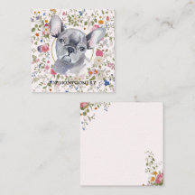 Floral Frans Bulldog hond Moeder Notecard