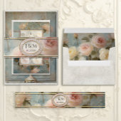 Floral Frans Elegant  Rose Bouquet Roze Kaart