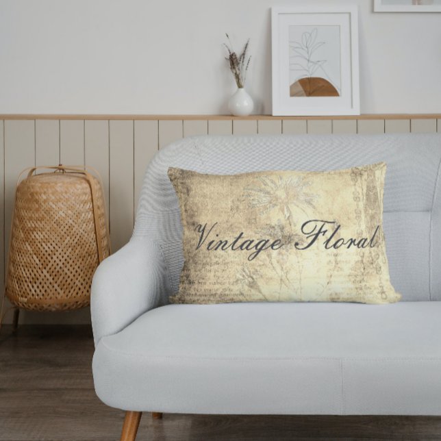  Floral Frans land Cozy Grunge Pouf Kussen (Creator heeft geüpload)