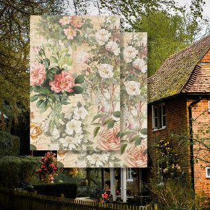 Floral Frans  Roos Ephemera ontkoppeling Tissuepapier