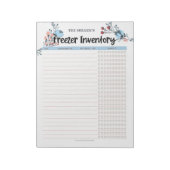 Floral Freezer Inventory Blue Notitieblok (Linkerzijde)