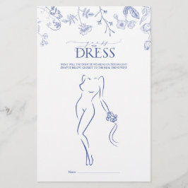 Floral French Blue & White Vrijgezellenfeest Game