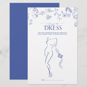 Floral French Blue & White Vrijgezellenfeest Game