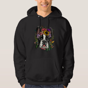Floral French Bulldog Dog Spring Natuur Lovers Hoodie