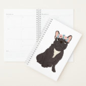 Floral French Bulldog Lovers Black Frenchie Dog Planner (Display)