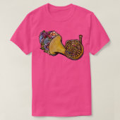 Floral French Horn T-shirt (Design voorkant)