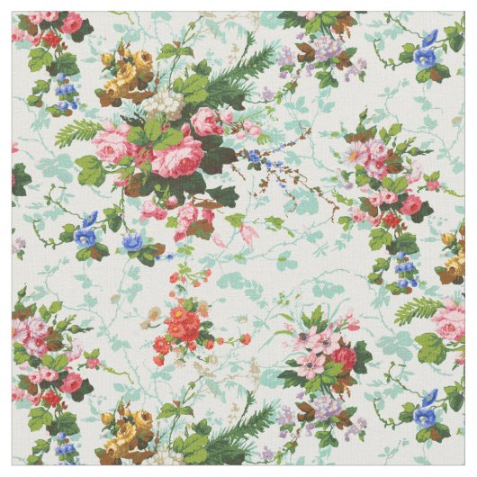 Floral French Pattern Stof (Close Up)