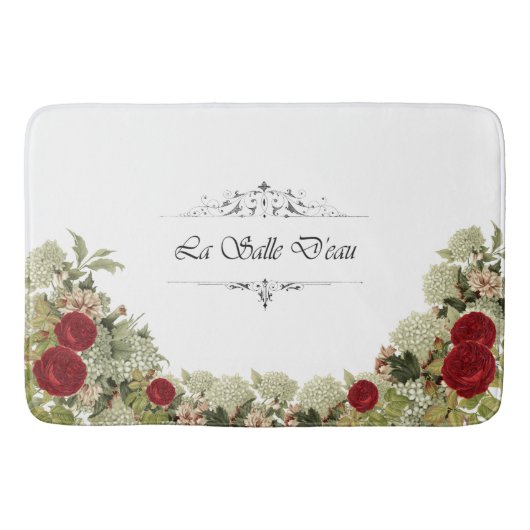 Floral French Powder Room Bath Mat (Voorkant)