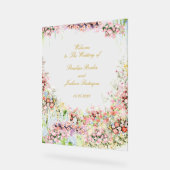 floral french romantic garden chateau wedding acryl bord (Hoek)
