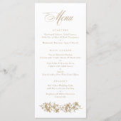 Floral French Rozen Botanical Wedding Menu (Voorkant)