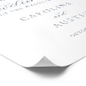 Floral French Rozen Crest Wedding Welcome Sign Poster (Hoek)