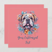 Floral Frenzy Bulldog: Omhelzing van de Natuur (Voorkant / Achterkant)