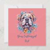 Floral Frenzy Bulldog: Omhelzing van de Natuur (Voorkant)