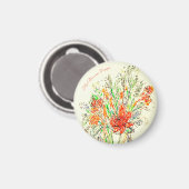 Floral fridge magnet, zazzle. magneet (Voorkant / Achterkant)