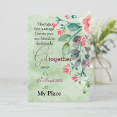 Floral Friends' Get-Together Kaart (Staand voorkant)