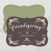 Floral Friendsgiving Holiday Kaart (Voorkant / Achterkant)
