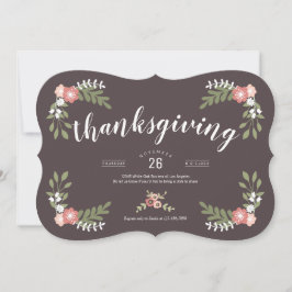 Floral Friendsgiving Holiday Kaart