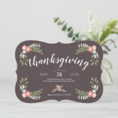 Floral Friendsgiving Holiday Kaart (Staand voorkant)
