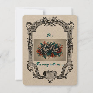  Floral Friendship Flat Bedankt Card ....